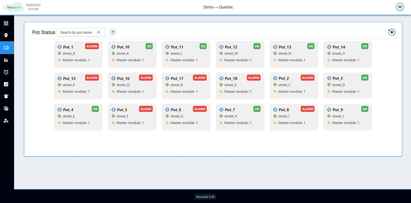 Vaculink Status